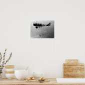 Curtis JN-4 Jenny Vliegtuig met model Wing Poster (Keuken)