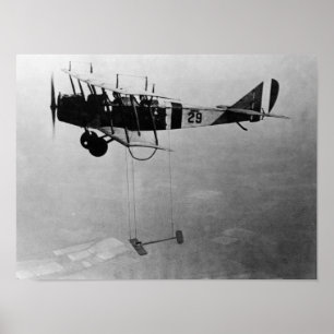 Curtis JN-4 Jenny Vliegtuig met model Wing Poster