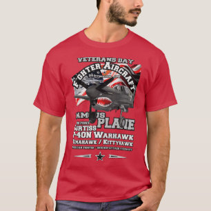 Curtiss P40 Warhawk aanval vliegtuig T-shirt