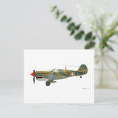 Curtiss P-40 Warhawk Briefkaart (Staand voorkant)