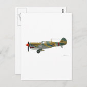 Curtiss P-40 Warhawk Briefkaart (Voorkant / Achterkant)