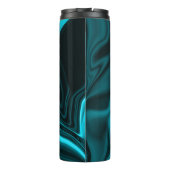 Curvas em azul turquesa, céu profundo ou ciano. thermosbeker (Achterkant)