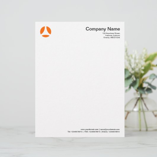 Curve Ball - Oranje Briefhoofd Ontwerp (Staand voorkant)