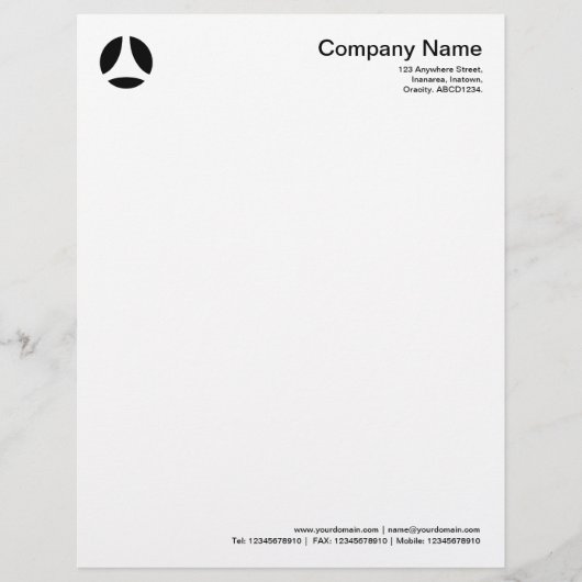 Curve Ball - zwart Custom Briefhoofd (Voorkant)