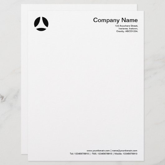 Curve Ball - zwart Custom Briefhoofd (Voorkant / Achterkant)