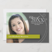 Curve en Stippen Afstuderen: Aangepast groen Kaart (Voorkant)