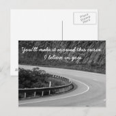 Curve in de reis van het leven briefkaart (Voorkant / Achterkant)