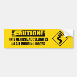 Curve Let op - yelliow onderdrukt Bumpersticker