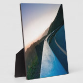 Curve op de weg fotoplaat (Zijkant)