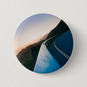 Curve op de weg ronde button 5,7 cm