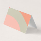 Curve Stripes Retro Minimalistische Orde Dank u Visitekaartjes (Achterkant)