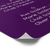 Curved Branch Silver Alfabetical Seating Chart Poster (Hoek)