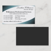 Curved Corners Blue Visitekaartjes (Voorkant / Achterkant)