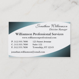 Curved Corners Blue Visitekaartjes