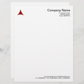 Curved driehoek - Ruby Red Custom Briefhoofd (Voorkant / Achterkant)