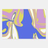 Curved Flowing Lines in a Layered Abstract Pattern Inpakpapier Vel (Voorkant)