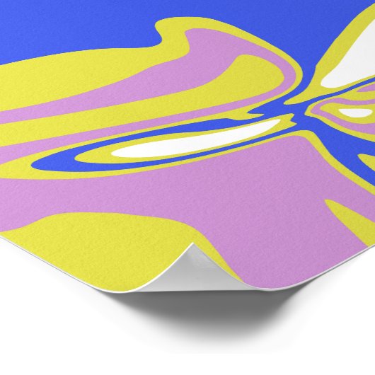 Curved Flowing Lines in a Layered Abstract Pattern Poster (Hoek)