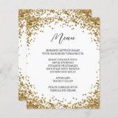 Curved Gold Glitter White Menu (Voorkant / Achterkant)