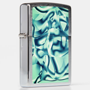 Curved greenish blue shapes, showy cyan tones