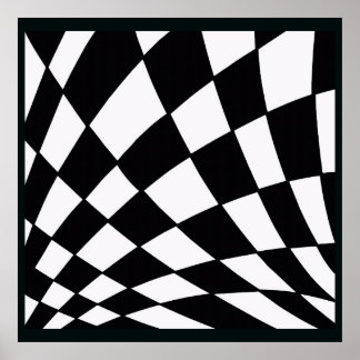 Curved Grid | Modern Poster