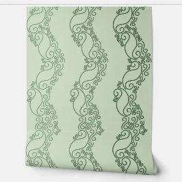 Curved Ombre Stripes - Green Behang
