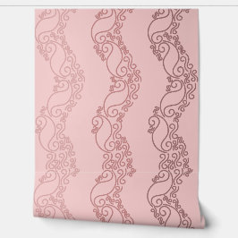 Curved Ombre Stripes - Rosy - Pink Behang
