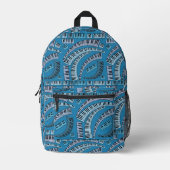 Curved Piano Keys Pattern Bedrukte Rugzak (Voorkant)