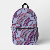 Curved Piano Keys Pattern Bedrukte Rugzak (Voorkant)