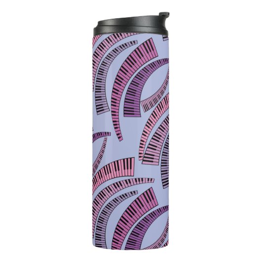 Curved Piano Keys Thermosbeker (Gedraaid links)