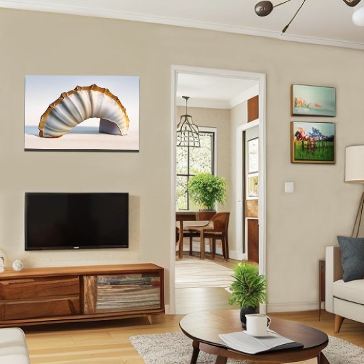 Curved Seashell Art Print