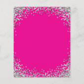 Curved Silver Glitter Hot Pink Menu (Dos)