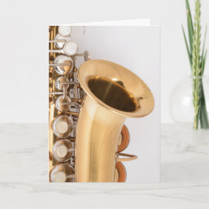 Curved Soprano Saxophone Birthday Card Kaart