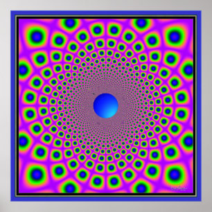 Curved Space en Floating Wereldbol Poster