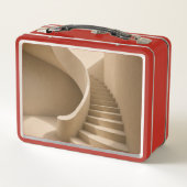 Curved Staircase Minimalist Beige Lunch Box (Dos)