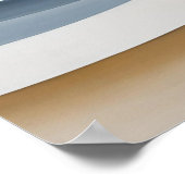 Curved Sweep - op zonsondergang geïnspireerde mini Poster (Hoek)