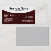 Curved Top - donkerbruin Visitekaartje (Voorkant / Achterkant)