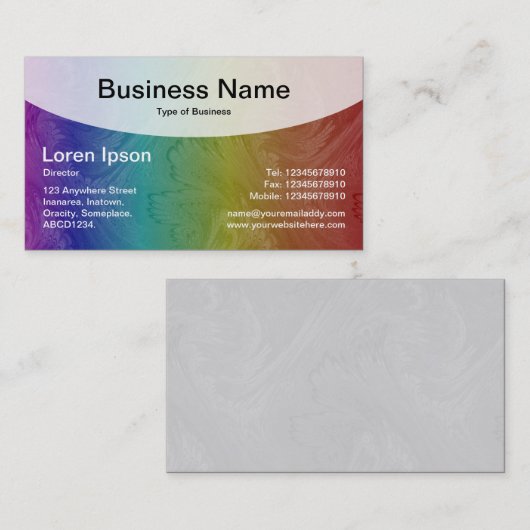 Curved Top v4c - zwart Visitekaartje (Voorkant / Achterkant)