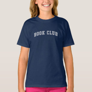 Curved Varsity Style Book Club T-shirt