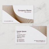 Curven - Bruin op wit (Eggshell) Visitekaartje (Voorkant / Achterkant)