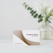 Curven - Bruin op wit (Eggshell) Visitekaartje (Staand voorkant)