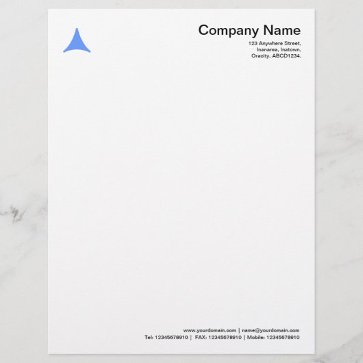 Curven driehoek - Baby blauw Gepersonaliseerd Briefhoofd (Voorkant)