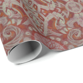 Curven & Lotussen, abstract arabeskpatroon Cadeaupapier