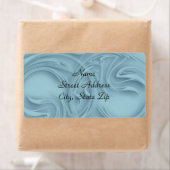 Curven over blauwe identificatie van het kunstwerk etiket (Insitu)