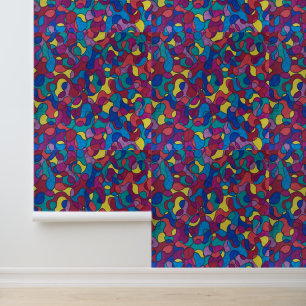 Curven van kleur Wallpaper Behang