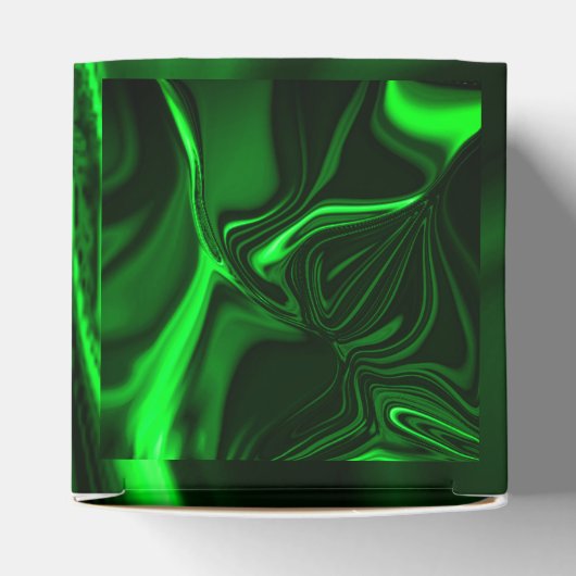 Curves and folds green nickeled on dark background bedankdoosjes (Bovenkant)