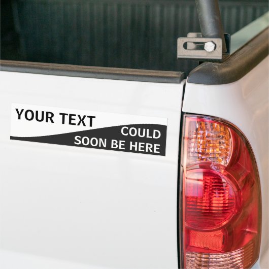 Curvy Black en White Sjabloon Bumpersticker (Op Truck)