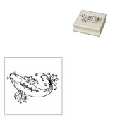 Curvy Fish I Rubberstempel (Gestempeld)