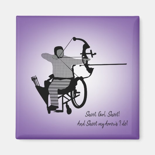 Curvy Girl Muslim Archer Magnet Magneet (Voorkant)