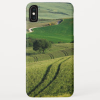 Curvy-lijnen in de groene Toscane iPhone-case