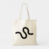 Curvy Line 02a - zwart Tote Bag (Achterkant)
